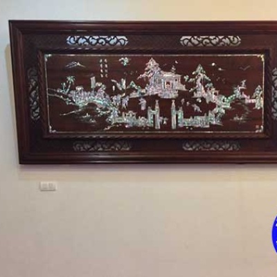 Câu đối lãng hoa khảm ốc