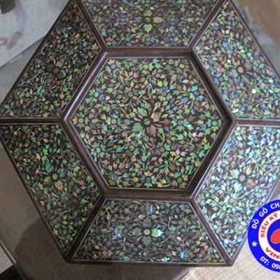 Hộp khảm ốc hình lục lăng