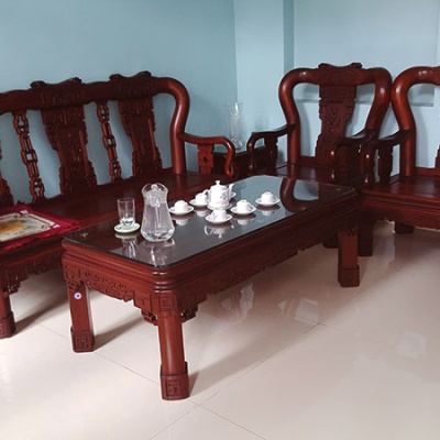 Bộ bàn ghế quốc triện gỗ gu