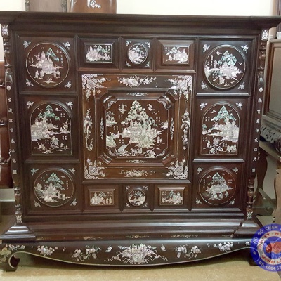 Tủ thờ gỗ trắc khảm ốc
