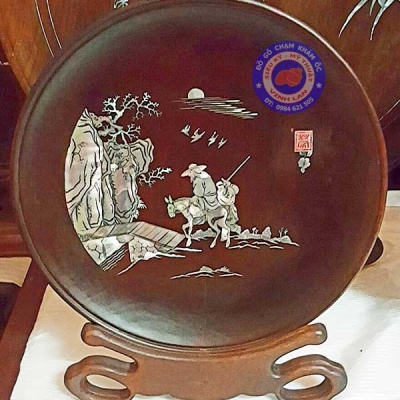 Đĩa khảm ốc thôn dã