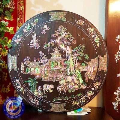 Tráp trầu khảm ốc tích nhị thập tứ hiếu