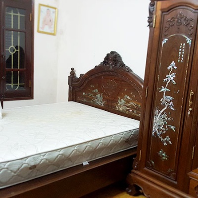 Bộ đồ gỗ phòng ngủ sang trọng khảm ốc