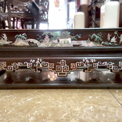 Khay trà gỗ trắc khảm tứ dân