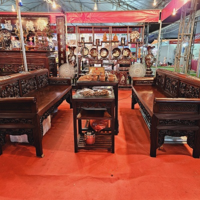 Bộ bàn ghế trường kỷ đục siêu kỹ