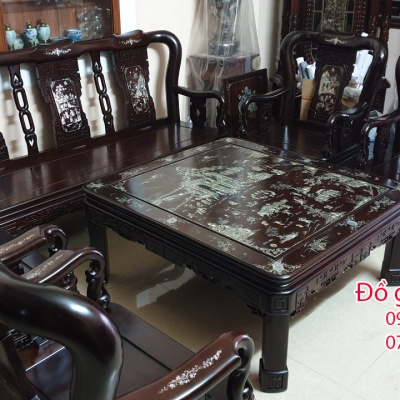 Bộ bàn ghế quốc triện khảm ốc độc nhất vô nhị 